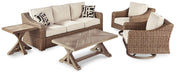 Beachcroft Outdoor Conversation Set - Premium Outdoor Seating Set from Ashley Furniture - Just $3252.69! Shop now at Furniture Wholesale Plus  We are the best furniture store in Nashville, Hendersonville, Goodlettsville, Madison, Antioch, Mount Juliet, Lebanon, Gallatin, Springfield, Murfreesboro, Franklin, Brentwood