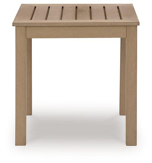 Hallow Creek Outdoor End Table - Premium Outdoor End Table from Ashley Furniture - Just $189.12! Shop now at Furniture Wholesale Plus  We are the best furniture store in Nashville, Hendersonville, Goodlettsville, Madison, Antioch, Mount Juliet, Lebanon, Gallatin, Springfield, Murfreesboro, Franklin, Brentwood