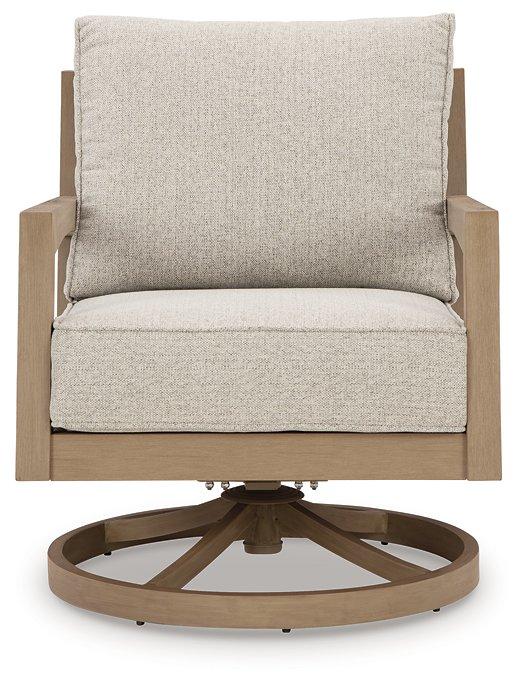 Hallow Creek Outdoor Swivel Lounge with Cushion - Premium Outdoor Seating from Ashley Furniture - Just $711.93! Shop now at Furniture Wholesale Plus  We are the best furniture store in Nashville, Hendersonville, Goodlettsville, Madison, Antioch, Mount Juliet, Lebanon, Gallatin, Springfield, Murfreesboro, Franklin, Brentwood