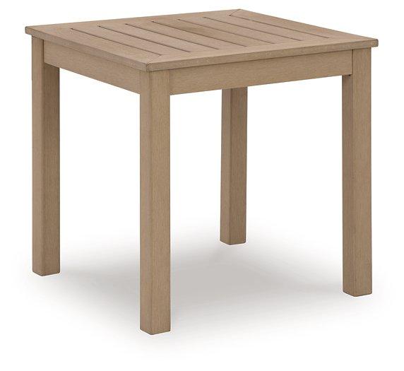 Hallow Creek Outdoor End Table - Premium Outdoor End Table from Ashley Furniture - Just $189.12! Shop now at Furniture Wholesale Plus  We are the best furniture store in Nashville, Hendersonville, Goodlettsville, Madison, Antioch, Mount Juliet, Lebanon, Gallatin, Springfield, Murfreesboro, Franklin, Brentwood