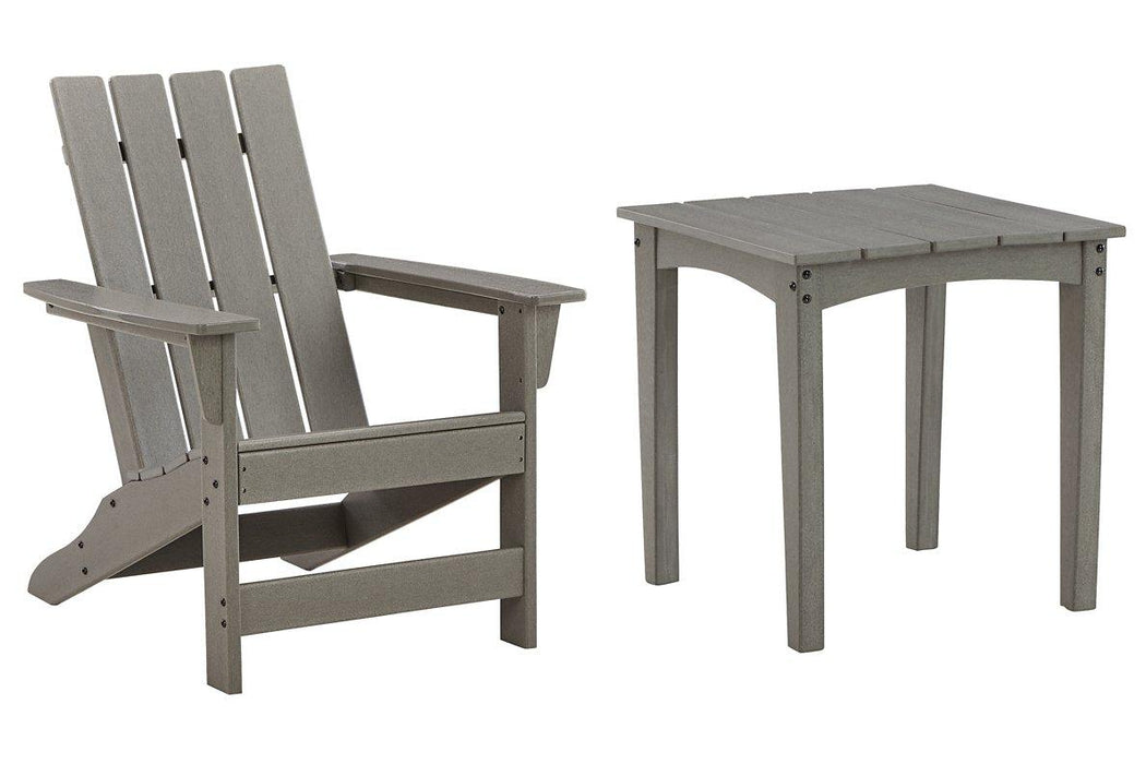 Visola Outdoor Adirondack Chair and End Table - Premium Outdoor Table Set from Ashley Furniture - Just $406.48! Shop now at Furniture Wholesale Plus  We are the best furniture store in Nashville, Hendersonville, Goodlettsville, Madison, Antioch, Mount Juliet, Lebanon, Gallatin, Springfield, Murfreesboro, Franklin, Brentwood