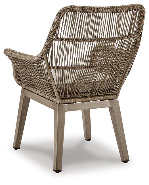 Beach Front Arm Chair with Cushion (Set of 2) - Premium Outdoor Dining Chair from Ashley Furniture - Just $611.37! Shop now at Furniture Wholesale Plus  We are the best furniture store in Nashville, Hendersonville, Goodlettsville, Madison, Antioch, Mount Juliet, Lebanon, Gallatin, Springfield, Murfreesboro, Franklin, Brentwood