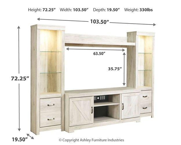 Bellaby 4-Piece Entertainment Center - Premium Entertainment Center from Ashley Furniture - Just $448.07! Shop now at Furniture Wholesale Plus  We are the best furniture store in Nashville, Hendersonville, Goodlettsville, Madison, Antioch, Mount Juliet, Lebanon, Gallatin, Springfield, Murfreesboro, Franklin, Brentwood