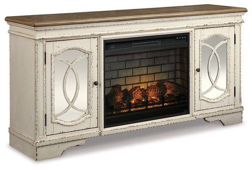 Realyn 74" TV Stand with Electric Fireplace - Premium TV Stand from Ashley Furniture - Just $1057.84! Shop now at Furniture Wholesale Plus  We are the best furniture store in Nashville, Hendersonville, Goodlettsville, Madison, Antioch, Mount Juliet, Lebanon, Gallatin, Springfield, Murfreesboro, Franklin, Brentwood