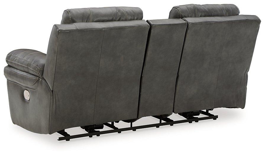 Edmar Power Reclining Loveseat with Console - Premium Loveseat from Ashley Furniture - Just $1007.22! Shop now at Furniture Wholesale Plus  We are the best furniture store in Nashville, Hendersonville, Goodlettsville, Madison, Antioch, Mount Juliet, Lebanon, Gallatin, Springfield, Murfreesboro, Franklin, Brentwood