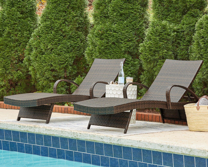 Kantana Chaise Lounge (set of 2) - Premium Outdoor Seating from Ashley Furniture - Just $516.44! Shop now at Furniture Wholesale Plus  We are the best furniture store in Nashville, Hendersonville, Goodlettsville, Madison, Antioch, Mount Juliet, Lebanon, Gallatin, Springfield, Murfreesboro, Franklin, Brentwood