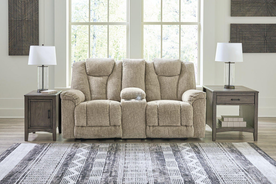 Hindmarsh Power Reclining Loveseat with Console - Premium Loveseat from Ashley Furniture - Just $1007.22! Shop now at Furniture Wholesale Plus  We are the best furniture store in Nashville, Hendersonville, Goodlettsville, Madison, Antioch, Mount Juliet, Lebanon, Gallatin, Springfield, Murfreesboro, Franklin, Brentwood