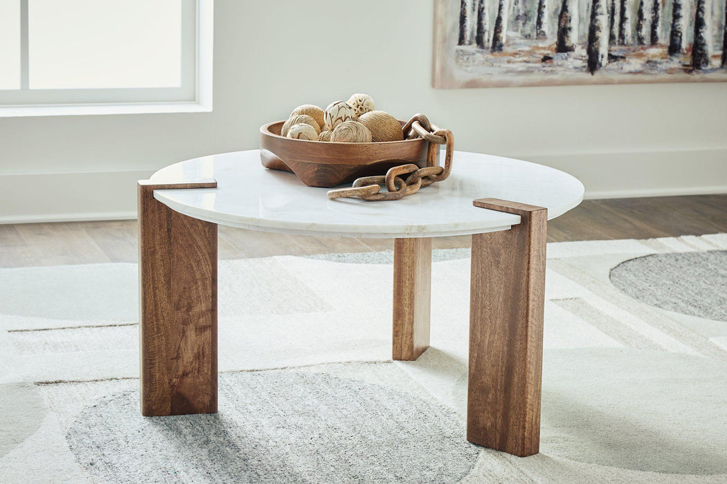 Isanti Coffee Table - Premium Cocktail Table from Ashley Furniture - Just $243.84! Shop now at Furniture Wholesale Plus  We are the best furniture store in Nashville, Hendersonville, Goodlettsville, Madison, Antioch, Mount Juliet, Lebanon, Gallatin, Springfield, Murfreesboro, Franklin, Brentwood