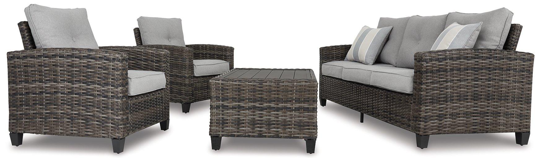 Cloverbrooke 4-Piece Outdoor Conversation Set - Premium Outdoor Seating Set from Ashley Furniture - Just $1517.08! Shop now at Furniture Wholesale Plus  We are the best furniture store in Nashville, Hendersonville, Goodlettsville, Madison, Antioch, Mount Juliet, Lebanon, Gallatin, Springfield, Murfreesboro, Franklin, Brentwood