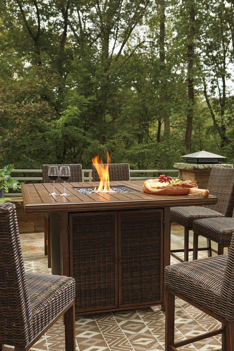 Paradise Trail Outdoor Bar Table Set - Premium Outdoor Seating Set from Ashley Furniture - Just $2872.91! Shop now at Furniture Wholesale Plus  We are the best furniture store in Nashville, Hendersonville, Goodlettsville, Madison, Antioch, Mount Juliet, Lebanon, Gallatin, Springfield, Murfreesboro, Franklin, Brentwood