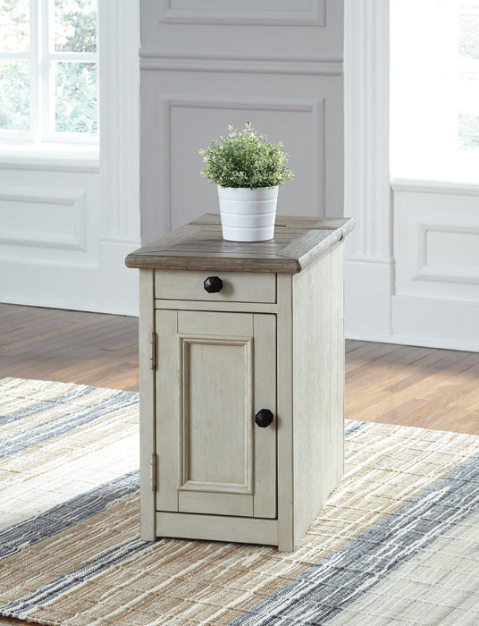 Bolanburg Chairside End Table with USB Ports & Outlets - Premium End Table from Ashley Furniture - Just $226.19! Shop now at Furniture Wholesale Plus  We are the best furniture store in Nashville, Hendersonville, Goodlettsville, Madison, Antioch, Mount Juliet, Lebanon, Gallatin, Springfield, Murfreesboro, Franklin, Brentwood