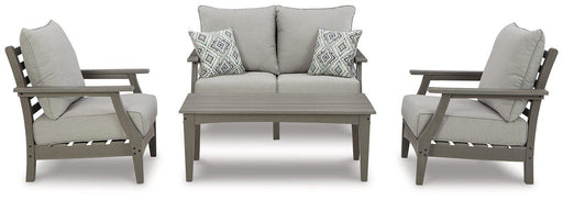 Visola Outdoor Loveseat Conversation Set - Premium Outdoor Dining Set from Ashley Furniture - Just $2293.60! Shop now at Furniture Wholesale Plus  We are the best furniture store in Nashville, Hendersonville, Goodlettsville, Madison, Antioch, Mount Juliet, Lebanon, Gallatin, Springfield, Murfreesboro, Franklin, Brentwood