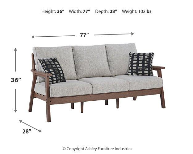 Emmeline Outdoor Sofa with Cushion - Premium Outdoor Seating from Ashley Furniture - Just $1182.47! Shop now at Furniture Wholesale Plus  We are the best furniture store in Nashville, Hendersonville, Goodlettsville, Madison, Antioch, Mount Juliet, Lebanon, Gallatin, Springfield, Murfreesboro, Franklin, Brentwood