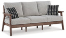 Emmeline Outdoor Sofa with Cushion - Premium Outdoor Seating from Ashley Furniture - Just $1182.47! Shop now at Furniture Wholesale Plus  We are the best furniture store in Nashville, Hendersonville, Goodlettsville, Madison, Antioch, Mount Juliet, Lebanon, Gallatin, Springfield, Murfreesboro, Franklin, Brentwood