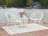 Mandarin Cape Outdoor Table and Chairs (Set of 3) - Premium Outdoor Seating Set from Ashley Furniture - Just $249.38! Shop now at Furniture Wholesale Plus  We are the best furniture store in Nashville, Hendersonville, Goodlettsville, Madison, Antioch, Mount Juliet, Lebanon, Gallatin, Springfield, Murfreesboro, Franklin, Brentwood