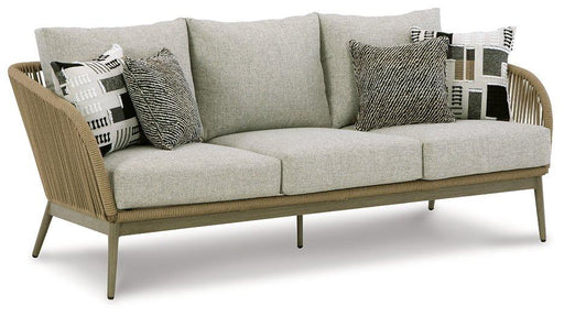 Swiss Valley Outdoor Sofa with Cushion - Premium Outdoor Seating from Ashley Furniture - Just $991.81! Shop now at Furniture Wholesale Plus  We are the best furniture store in Nashville, Hendersonville, Goodlettsville, Madison, Antioch, Mount Juliet, Lebanon, Gallatin, Springfield, Murfreesboro, Franklin, Brentwood