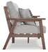 Emmeline Outdoor Loveseat with Cushion - Premium Outdoor Seating from Ashley Furniture - Just $880.12! Shop now at Furniture Wholesale Plus  We are the best furniture store in Nashville, Hendersonville, Goodlettsville, Madison, Antioch, Mount Juliet, Lebanon, Gallatin, Springfield, Murfreesboro, Franklin, Brentwood