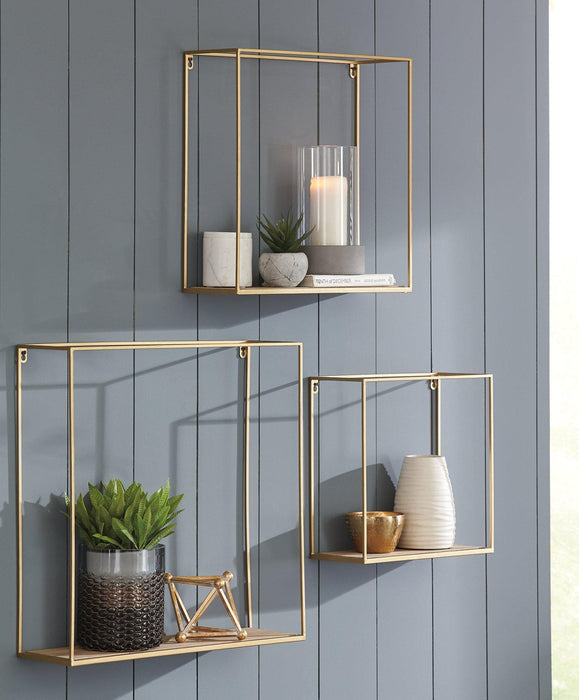 Efharis Wall Shelf (Set of 3) - Premium Wall Decor from Ashley Furniture - Just $83.30! Shop now at Furniture Wholesale Plus  We are the best furniture store in Nashville, Hendersonville, Goodlettsville, Madison, Antioch, Mount Juliet, Lebanon, Gallatin, Springfield, Murfreesboro, Franklin, Brentwood