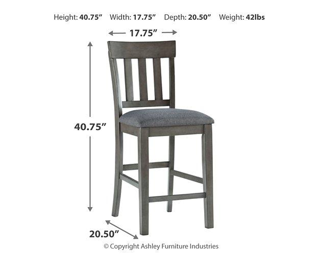 Hallanden Counter Height Dining Room Set - Premium Barstool Set from Ashley Furniture - Just $1454.03! Shop now at Furniture Wholesale Plus  We are the best furniture store in Nashville, Hendersonville, Goodlettsville, Madison, Antioch, Mount Juliet, Lebanon, Gallatin, Springfield, Murfreesboro, Franklin, Brentwood