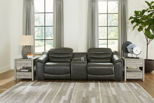 Center Line 3-Piece Power Reclining Loveseat with Console - Premium Sectional from Ashley Furniture - Just $1911.58! Shop now at Furniture Wholesale Plus  We are the best furniture store in Nashville, Hendersonville, Goodlettsville, Madison, Antioch, Mount Juliet, Lebanon, Gallatin, Springfield, Murfreesboro, Franklin, Brentwood