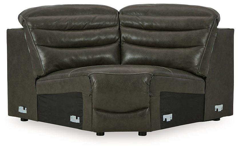 Center Line Power Reclining Sectional - Premium Sectional from Ashley Furniture - Just $2075.76! Shop now at Furniture Wholesale Plus  We are the best furniture store in Nashville, Hendersonville, Goodlettsville, Madison, Antioch, Mount Juliet, Lebanon, Gallatin, Springfield, Murfreesboro, Franklin, Brentwood