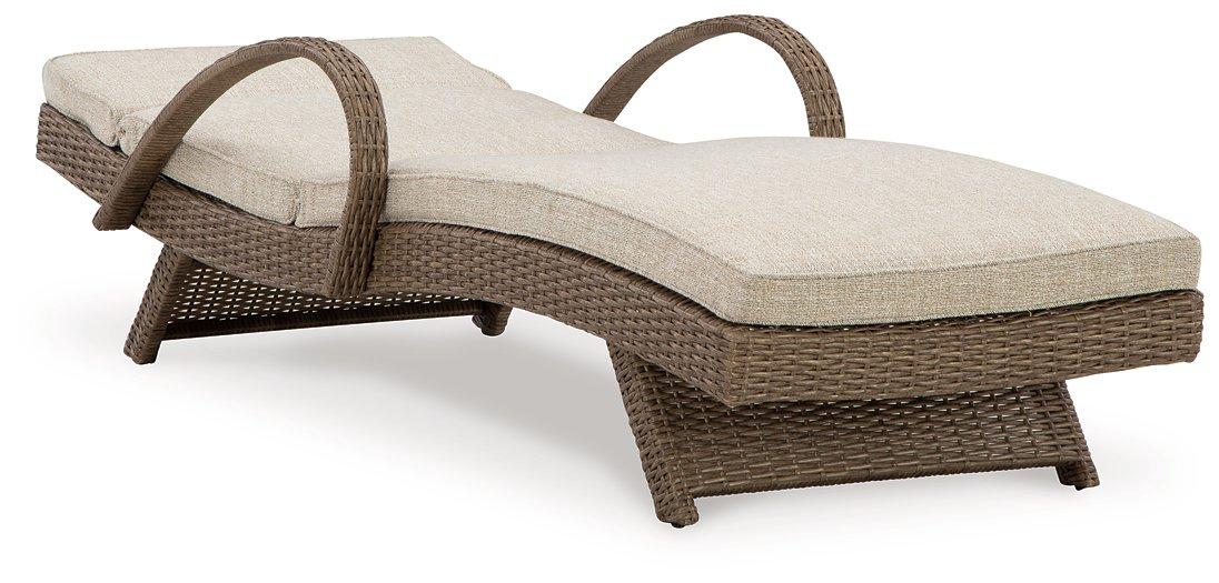 Beachcroft Outdoor Chaise Lounge with Cushion - Premium Outdoor Seating from Ashley Furniture - Just $440.06! Shop now at Furniture Wholesale Plus  We are the best furniture store in Nashville, Hendersonville, Goodlettsville, Madison, Antioch, Mount Juliet, Lebanon, Gallatin, Springfield, Murfreesboro, Franklin, Brentwood