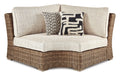 Beachcroft Curved Corner Chair with Cushion - Premium Outdoor Seating from Ashley Furniture - Just $1016.05! Shop now at Furniture Wholesale Plus  We are the best furniture store in Nashville, Hendersonville, Goodlettsville, Madison, Antioch, Mount Juliet, Lebanon, Gallatin, Springfield, Murfreesboro, Franklin, Brentwood