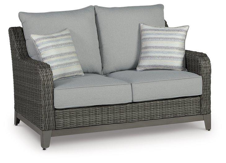 Elite Park Outdoor Loveseat with Cushion - Premium Outdoor Seating from Ashley Furniture - Just $924.25! Shop now at Furniture Wholesale Plus  We are the best furniture store in Nashville, Hendersonville, Goodlettsville, Madison, Antioch, Mount Juliet, Lebanon, Gallatin, Springfield, Murfreesboro, Franklin, Brentwood