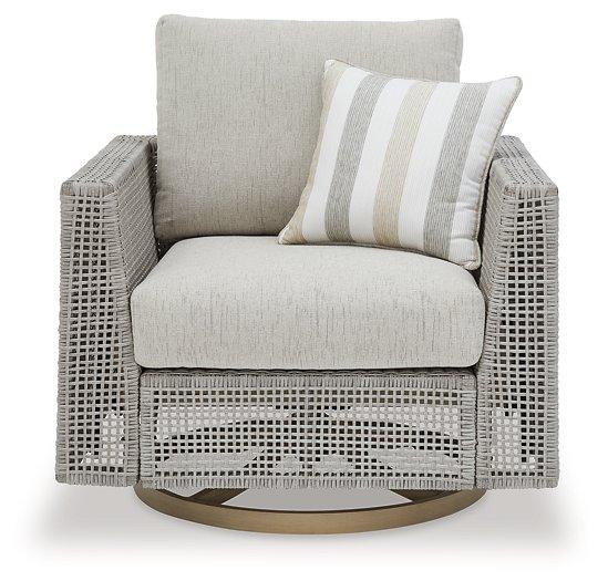 Seton Creek Outdoor Swivel Lounge with Cushion - Premium Outdoor Seating from Ashley Furniture - Just $667.79! Shop now at Furniture Wholesale Plus  We are the best furniture store in Nashville, Hendersonville, Goodlettsville, Madison, Antioch, Mount Juliet, Lebanon, Gallatin, Springfield, Murfreesboro, Franklin, Brentwood