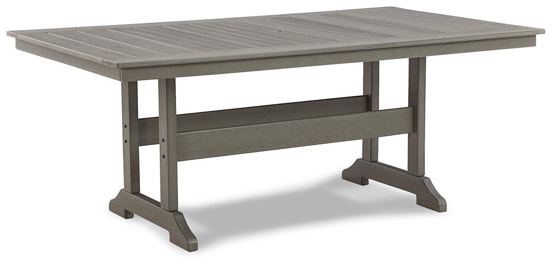 Visola Outdoor Dining Table with 6 Chairs - Premium Outdoor Seating Set from Ashley Furniture - Just $2437.45! Shop now at Furniture Wholesale Plus  We are the best furniture store in Nashville, Hendersonville, Goodlettsville, Madison, Antioch, Mount Juliet, Lebanon, Gallatin, Springfield, Murfreesboro, Franklin, Brentwood