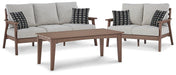 Emmeline Outdoor Seating Set - Premium Outdoor Table Set from Ashley Furniture - Just $1123.96! Shop now at Furniture Wholesale Plus  We are the best furniture store in Nashville, Hendersonville, Goodlettsville, Madison, Antioch, Mount Juliet, Lebanon, Gallatin, Springfield, Murfreesboro, Franklin, Brentwood