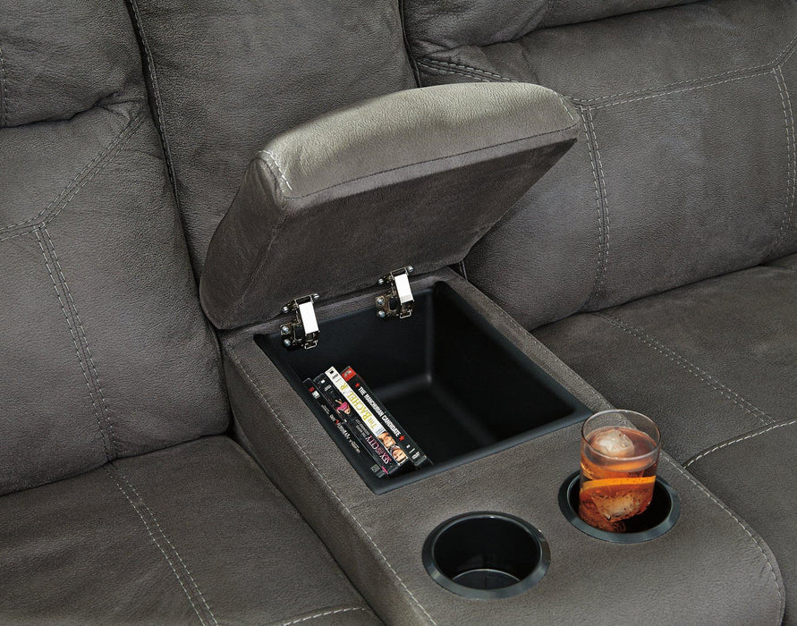 Austere Reclining Loveseat with Console - Premium Loveseat from Ashley Furniture - Just $938.37! Shop now at Furniture Wholesale Plus  We are the best furniture store in Nashville, Hendersonville, Goodlettsville, Madison, Antioch, Mount Juliet, Lebanon, Gallatin, Springfield, Murfreesboro, Franklin, Brentwood