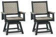 Mount Valley Swivel Chair (Set of 2) - Premium Outdoor Dining Chair from Ashley Furniture - Just $726.02! Shop now at Furniture Wholesale Plus  We are the best furniture store in Nashville, Hendersonville, Goodlettsville, Madison, Antioch, Mount Juliet, Lebanon, Gallatin, Springfield, Murfreesboro, Franklin, Brentwood