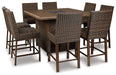 Paradise Trail Outdoor Bar Table Set - Premium Outdoor Seating Set from Ashley Furniture - Just $2872.91! Shop now at Furniture Wholesale Plus  We are the best furniture store in Nashville, Hendersonville, Goodlettsville, Madison, Antioch, Mount Juliet, Lebanon, Gallatin, Springfield, Murfreesboro, Franklin, Brentwood