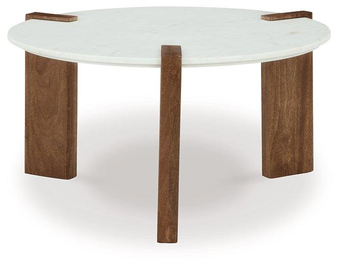 Isanti Coffee Table - Premium Cocktail Table from Ashley Furniture - Just $243.84! Shop now at Furniture Wholesale Plus  We are the best furniture store in Nashville, Hendersonville, Goodlettsville, Madison, Antioch, Mount Juliet, Lebanon, Gallatin, Springfield, Murfreesboro, Franklin, Brentwood