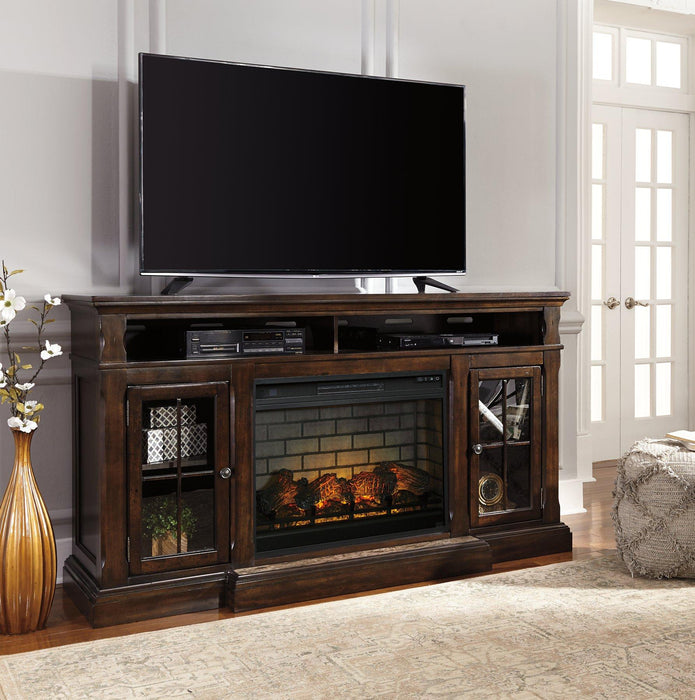 Roddinton 72" TV Stand with Electric Fireplace - Premium TV Stand from Ashley Furniture - Just $1242.86! Shop now at Furniture Wholesale Plus  We are the best furniture store in Nashville, Hendersonville, Goodlettsville, Madison, Antioch, Mount Juliet, Lebanon, Gallatin, Springfield, Murfreesboro, Franklin, Brentwood