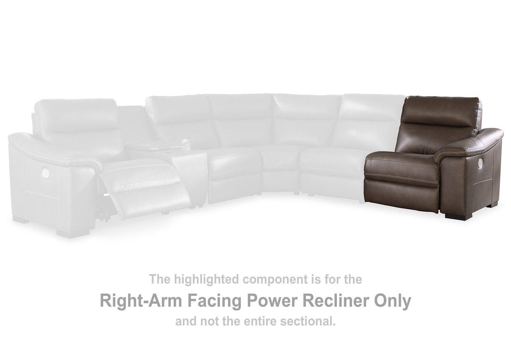 Salvatore 3-Piece Power Reclining Loveseat with Console - Premium Sectional from Ashley Furniture - Just $2146.38! Shop now at Furniture Wholesale Plus  We are the best furniture store in Nashville, Hendersonville, Goodlettsville, Madison, Antioch, Mount Juliet, Lebanon, Gallatin, Springfield, Murfreesboro, Franklin, Brentwood