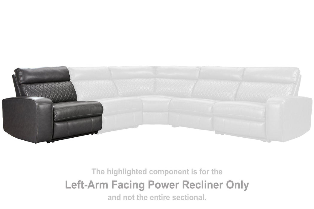 Samperstone Power Reclining Sectional - Premium Sectional from Ashley Furniture - Just $1137.86! Shop now at Furniture Wholesale Plus  We are the best furniture store in Nashville, Hendersonville, Goodlettsville, Madison, Antioch, Mount Juliet, Lebanon, Gallatin, Springfield, Murfreesboro, Franklin, Brentwood