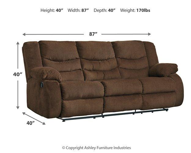 Tulen Reclining Sofa - Premium Sofa from Ashley Furniture - Just $674.04! Shop now at Furniture Wholesale Plus  We are the best furniture store in Nashville, Hendersonville, Goodlettsville, Madison, Antioch, Mount Juliet, Lebanon, Gallatin, Springfield, Murfreesboro, Franklin, Brentwood