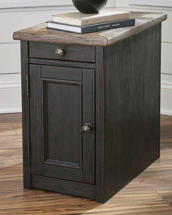 Tyler Creek Chairside End Table with USB Ports & Outlets - Premium End Table from Ashley Furniture - Just $226.19! Shop now at Furniture Wholesale Plus  We are the best furniture store in Nashville, Hendersonville, Goodlettsville, Madison, Antioch, Mount Juliet, Lebanon, Gallatin, Springfield, Murfreesboro, Franklin, Brentwood