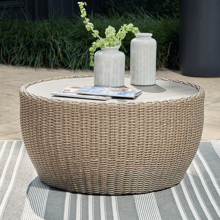 Danson Outdoor Coffee Table - Premium Outdoor Cocktail Table from Ashley Furniture - Just $416.85! Shop now at Furniture Wholesale Plus  We are the best furniture store in Nashville, Hendersonville, Goodlettsville, Madison, Antioch, Mount Juliet, Lebanon, Gallatin, Springfield, Murfreesboro, Franklin, Brentwood