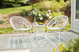 Mandarin Cape Outdoor Table and Chairs (Set of 3) - Premium Outdoor Seating Set from Ashley Furniture - Just $249.38! Shop now at Furniture Wholesale Plus  We are the best furniture store in Nashville, Hendersonville, Goodlettsville, Madison, Antioch, Mount Juliet, Lebanon, Gallatin, Springfield, Murfreesboro, Franklin, Brentwood