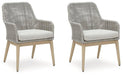 Seton Creek Outdoor Dining Arm Chair (Set of 2) - Premium Outdoor Dining Chair from Ashley Furniture - Just $559.09! Shop now at Furniture Wholesale Plus  We are the best furniture store in Nashville, Hendersonville, Goodlettsville, Madison, Antioch, Mount Juliet, Lebanon, Gallatin, Springfield, Murfreesboro, Franklin, Brentwood