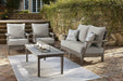 Visola Outdoor Loveseat, Lounge Chairs, Coffee Table - Premium Outdoor Dining Set from Ashley Furniture - Just $3355.55! Shop now at Furniture Wholesale Plus  We are the best furniture store in Nashville, Hendersonville, Goodlettsville, Madison, Antioch, Mount Juliet, Lebanon, Gallatin, Springfield, Murfreesboro, Franklin, Brentwood