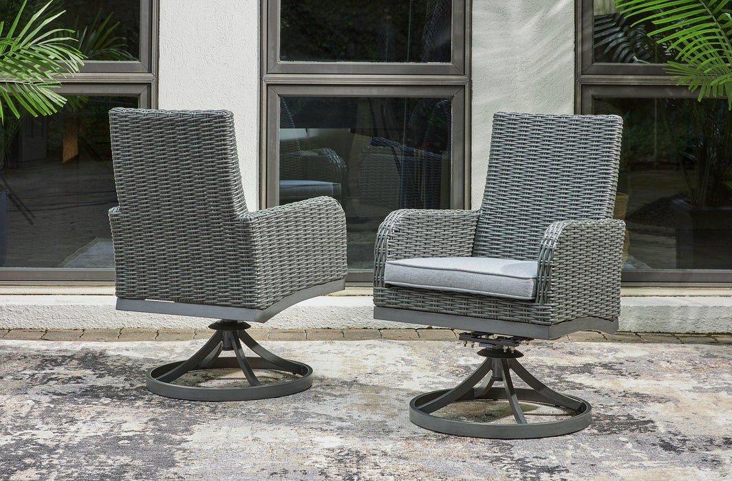 Elite Park Swivel Chair with Cushion (Set of 2) - Premium Outdoor Dining Chair from Ashley Furniture - Just $579.20! Shop now at Furniture Wholesale Plus  We are the best furniture store in Nashville, Hendersonville, Goodlettsville, Madison, Antioch, Mount Juliet, Lebanon, Gallatin, Springfield, Murfreesboro, Franklin, Brentwood