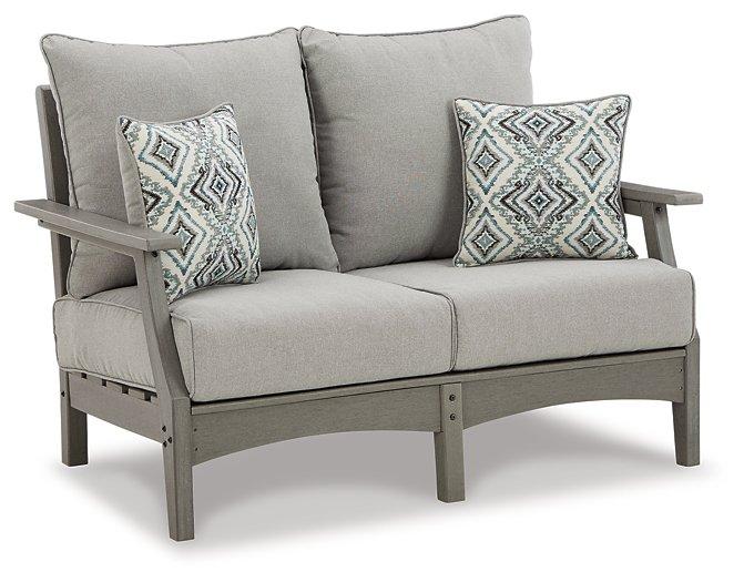 Visola Outdoor Loveseat, Lounge Chairs, Coffee Table - Premium Outdoor Dining Set from Ashley Furniture - Just $3355.55! Shop now at Furniture Wholesale Plus  We are the best furniture store in Nashville, Hendersonville, Goodlettsville, Madison, Antioch, Mount Juliet, Lebanon, Gallatin, Springfield, Murfreesboro, Franklin, Brentwood