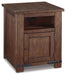 Budmore End Table with USB Ports & Outlets - Premium End Table from Ashley Furniture - Just $280.92! Shop now at Furniture Wholesale Plus  We are the best furniture store in Nashville, Hendersonville, Goodlettsville, Madison, Antioch, Mount Juliet, Lebanon, Gallatin, Springfield, Murfreesboro, Franklin, Brentwood