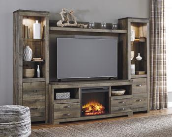 Trinell 4-Piece Entertainment Center with Electric Fireplace - Premium Entertainment Center from Ashley Furniture - Just $695.84! Shop now at Furniture Wholesale Plus  We are the best furniture store in Nashville, Hendersonville, Goodlettsville, Madison, Antioch, Mount Juliet, Lebanon, Gallatin, Springfield, Murfreesboro, Franklin, Brentwood