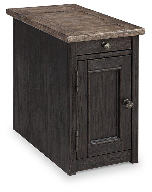 Tyler Creek Chairside End Table with USB Ports & Outlets - Premium End Table from Ashley Furniture - Just $226.19! Shop now at Furniture Wholesale Plus  We are the best furniture store in Nashville, Hendersonville, Goodlettsville, Madison, Antioch, Mount Juliet, Lebanon, Gallatin, Springfield, Murfreesboro, Franklin, Brentwood