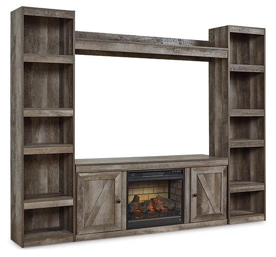 Wynnlow 4-Piece Entertainment Center with Electric Fireplace - Premium Entertainment Center from Ashley Furniture - Just $727.62! Shop now at Furniture Wholesale Plus  We are the best furniture store in Nashville, Hendersonville, Goodlettsville, Madison, Antioch, Mount Juliet, Lebanon, Gallatin, Springfield, Murfreesboro, Franklin, Brentwood